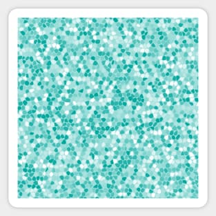 Teal Shades Mosaic Pattern Sticker